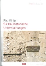 Richtlinien Bauhist.Untersuchungen Cover